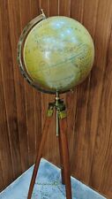 Ornamento globo mapa do mundo náutico 12"" com suporte de chão decoração tripé de madeira, usado comprar usado  Enviando para Brazil