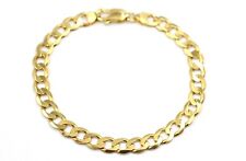 9ct gold curb bracelet for sale  LEEDS