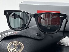 Óculos de sol Ray-Ban RB2140 901A 50mm Wayfarer preto brilhante cinza lente clássico, usado comprar usado  Enviando para Brazil