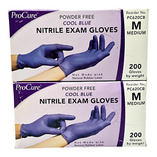 Guantes de nitrilo desechables ProCure - sin látex y polvo, 2 cajas de 200 - medianos segunda mano  Embacar hacia Argentina