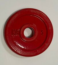 Dischi Manubri pesi 1 kg ghisa 20 mm diametro rossi palestra usato  Massa