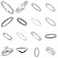 Used, Sterling Silver 925 Simple Stacking Midi Ring  Knuckle Top Finger Sizes  G-Z for sale  Shipping to South Africa