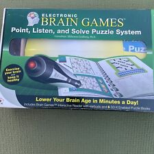 Used, Electronic Brain Games Puzzles System Optic Reader Lower Your Brain Age Set Toys for sale  Shipping to South Africa