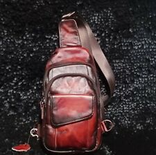 Mens Leather Crossbody Sling Bag NWOT  for sale  Shipping to South Africa