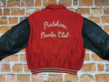 REDSKINS Club 1962 Vintage Chaqueta Colegial Booster Cuero Rojo Talla:L Tip Top comprar usado  Enviando para Brazil