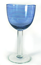 Copo de vinho água listrado azul moderno meados do século 50 italiano Gio Ponti comprar usado  Enviando para Brazil