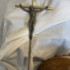 Gold metal crucifix for sale  Pittston