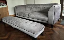 Couch seater grey for sale  BUSHEY