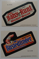 Usado, Paquete de 2 pegatinas para tarjetas Bustedfinger Baby Runt Candy Bar 53 31 1979 Topps segunda mano  Embacar hacia Argentina