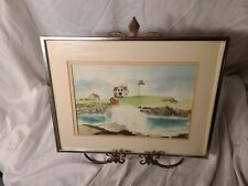 Vintage watercolor lighthouse for sale  Deep River