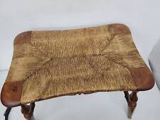 Banqueta de cadeira vintage tecida corda e madeira antiga comprar usado  Enviando para Brazil