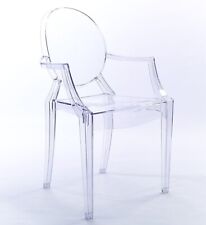 Niches ' Louis' Carver Transparent Ghost Chair Clear Dressing Arm Dining Chairs. for sale  Shipping to South Africa