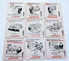 9 Vintage ' The Johnnie Walker Guide to Better Barmanship ' whiskey coasters. for sale  Shipping to South Africa