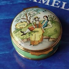 Used, Old Bilston & Battersea Enamel Box By Halcyon Days Made In England SPRING for sale  UK