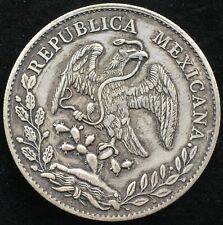 Moeda de prata mexicana antiga rara prata 8 reais México 1891 comprar usado  Enviando para Brazil