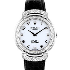Rolex Cellini very cell 6683 Diamond Factory 33mm 18K White Gold Quartz for sale  Shipping to South Africa