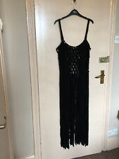 Black fringed dress for sale  EXETER