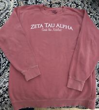 Zeta Tau Alpha ZETA sorority ROSE PINK COMFORT COLORS SWEATSHIRT size Medium for sale  Shipping to South Africa