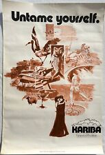 Circa 1960's Original Kariba "Funspot of Rhodesia" Travel Poster - 26.5"x 39", used for sale  Shipping to South Africa