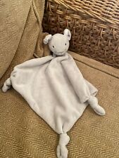 Sainsburys TU Grey Mouse Floral Ears Baby Comforter Comfort Blanket Soft Toy (a4 for sale  WITNEY