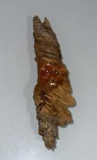 Arte popular tallado a mano rostro de anciano espíritu rama árbol madera a la deriva escultura 7 pulgadas segunda mano  Embacar hacia Argentina