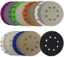 5in 400-10000 Grit Sanding Discs Hook Loop Orbital Sander Paper W/ Interface Pad for sale  Walnut