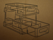 Usado, Organizadores transparentes de 2 niveles con divisores despensa multipropósito uso 2 paquetes de almacenamiento segunda mano  Embacar hacia Argentina