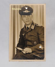 Orig. Militär Foto Porträt AK Luftwaffe Offizier Uniform Säbel Orden 2.WK RAR, gebraucht gebraucht kaufen  Mittweida