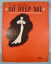 So Help Me Sheet Music Vintage 1934 By Irving Berlin Piano Voice & Ukulele (O) for sale  Shipping to South Africa