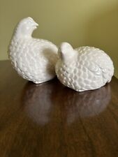 Juego de 2 figuras de cerámica de porcelana vintage Homco Japón codorniz pájaros blancos 1963 segunda mano  Embacar hacia Argentina