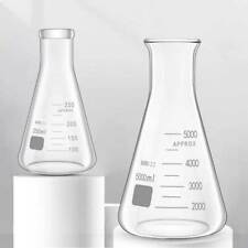 Garrafa cônica transparente Erlenmeyer 50 ml - 2000 ml vidro químico laboratório UA comprar usado  Enviando para Brazil