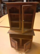 Vintage Miniature Shackman China Hutch Wooden Dollhouse Cabinet Cupboard for sale  Shipping to South Africa
