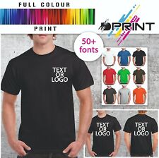 CUSTOM PRINTED T SHIRT HEAVY COTTON PERSONALISED WORK WEAR BUSINESS BRAND UNISEX for sale  Shipping to South Africa