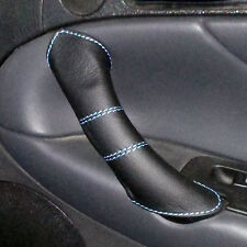 Alfa Romeo 147 GT copri maniglia anteriore DX e SX vera PELLE NERA cuciture blu comprar usado  Enviando para Brazil