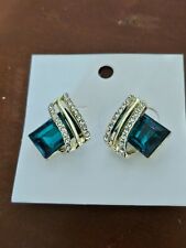 Green crysstal earrings for sale  Glendale