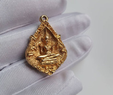 Emerald Buddha Sheltered by Naga Hood Pang Nak Prok Saturday Buddha Pendant, used for sale  Shipping to South Africa