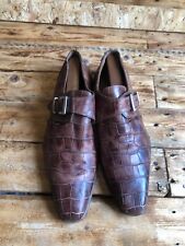 Zapatos de vestir de cuero cocodrilo Mauri para Graziella Monk UK 11.5 EE. UU. 12.5 segunda mano  Embacar hacia Argentina