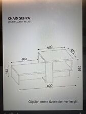 Usado, Mesa de centro blanca/nogal 100% MELAMINA COATED PARTICLE BOARD Grosor: 18 mm Size segunda mano  Embacar hacia Argentina