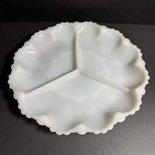 Used, Vintage White Milk Glass Sectional Appetizer Serving Plate [Item 837] for sale  Shipping to South Africa