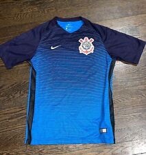 Camiseta de futebol masculina Nike Corinthians Paulista autêntica 2016 azul juvenil grande em excelente estado usado comprar usado  Enviando para Brazil