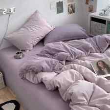 Nordic Princess Purple Bedding Set Flat Sheet Duvet Cover Pillowcase Bed Linens for sale  Shipping to South Africa