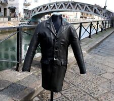 Cappotto pelle nero usato  Milano