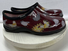 Zapatos de jardín con estampado de pollo Sloggers, rojo granero, talla 11 para mujer, usado segunda mano  Embacar hacia Argentina