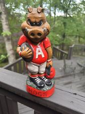 Vintage Arkansas Razorback Football Hog Plaster Statue Figure 11” WAY COOL, used for sale  Shipping to South Africa