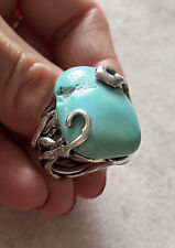 Sterling silver turquoise usato  Torino