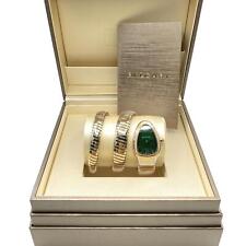 Relógio Bvlgari Serpenti Tubogas 35 mm ouro rosa mostrador verde moldura diamante 102791, usado comprar usado  Enviando para Brazil