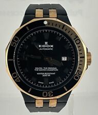 Reloj Edox Delfin The Water Champion Negro PVD Acero Oro Rosa 43mm 80110357NRCA, usado segunda mano  Embacar hacia Argentina