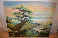 Sunset Clouds Landscape Impressionism Original Signed Heidi Oil Painting VTG 80s for sale  Shipping to Canada