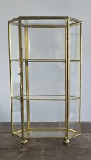 Vintage Brass Trimmed Freestanding Curio Cabinet 26.5cm for sale  Shipping to South Africa