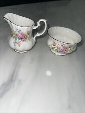 Used, Royal Albert. Moss Rose. Creamer & Sugar . Made In England. Original. for sale  Shipping to South Africa